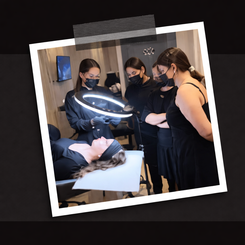 Ícone de fotografia profissional para portfólio de design de sobrancelha.