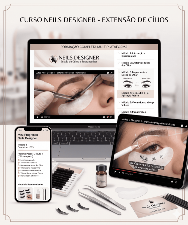 Curso extensão de cílios bônus